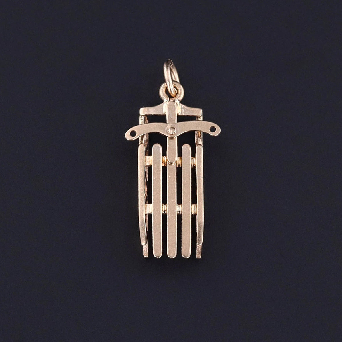 Vintage Sled Charm of 14k Gold - Trademark Antiques