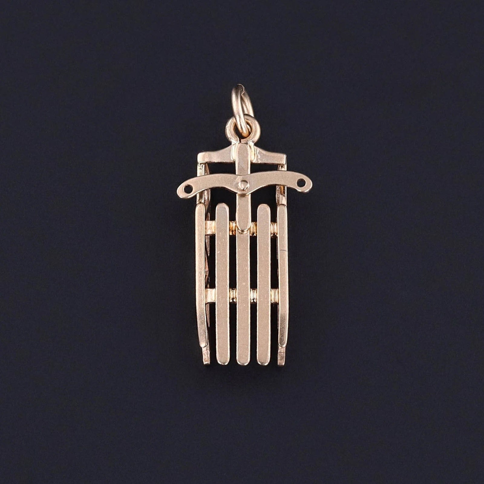 Vintage Sled Charm of 14k Gold - Trademark Antiques