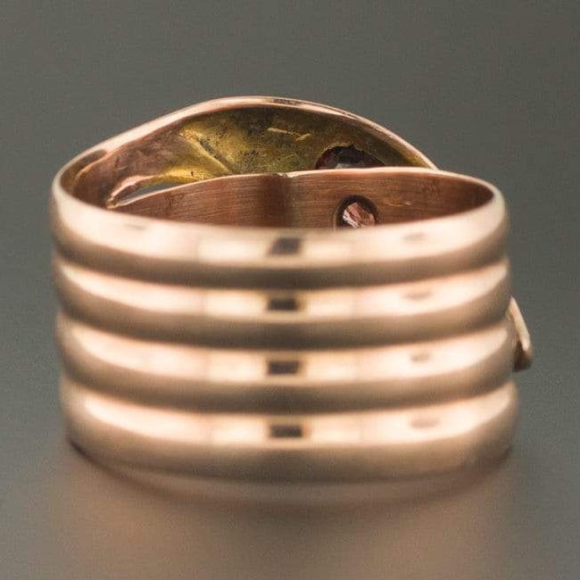 Vintage Snake Ring | Gold Snake Ring - Trademark Antiques