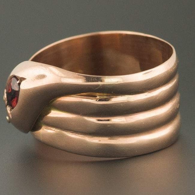 Vintage Snake Ring | Gold Snake Ring - Trademark Antiques