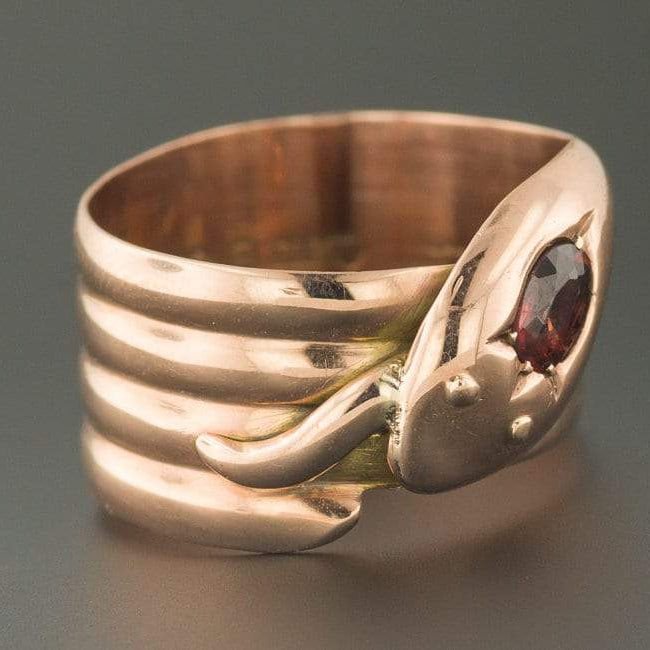 Vintage Snake Ring | Gold Snake Ring - Trademark Antiques