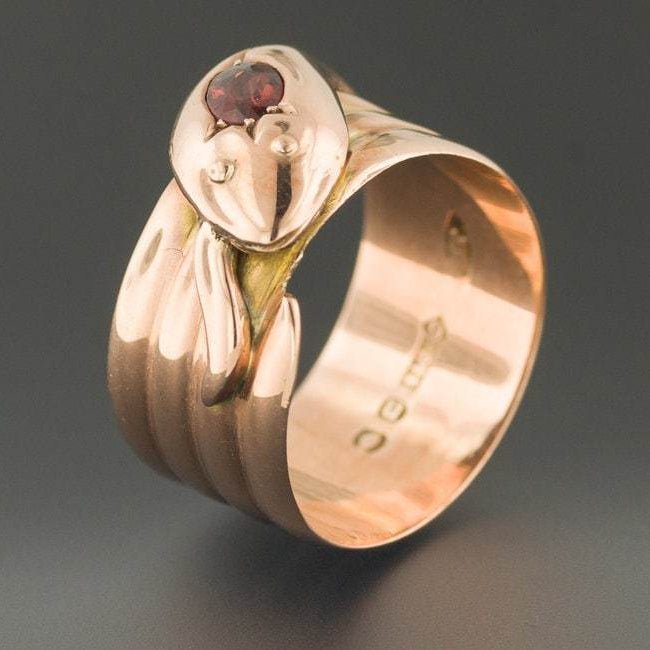 Vintage Snake Ring | Gold Snake Ring - Trademark Antiques