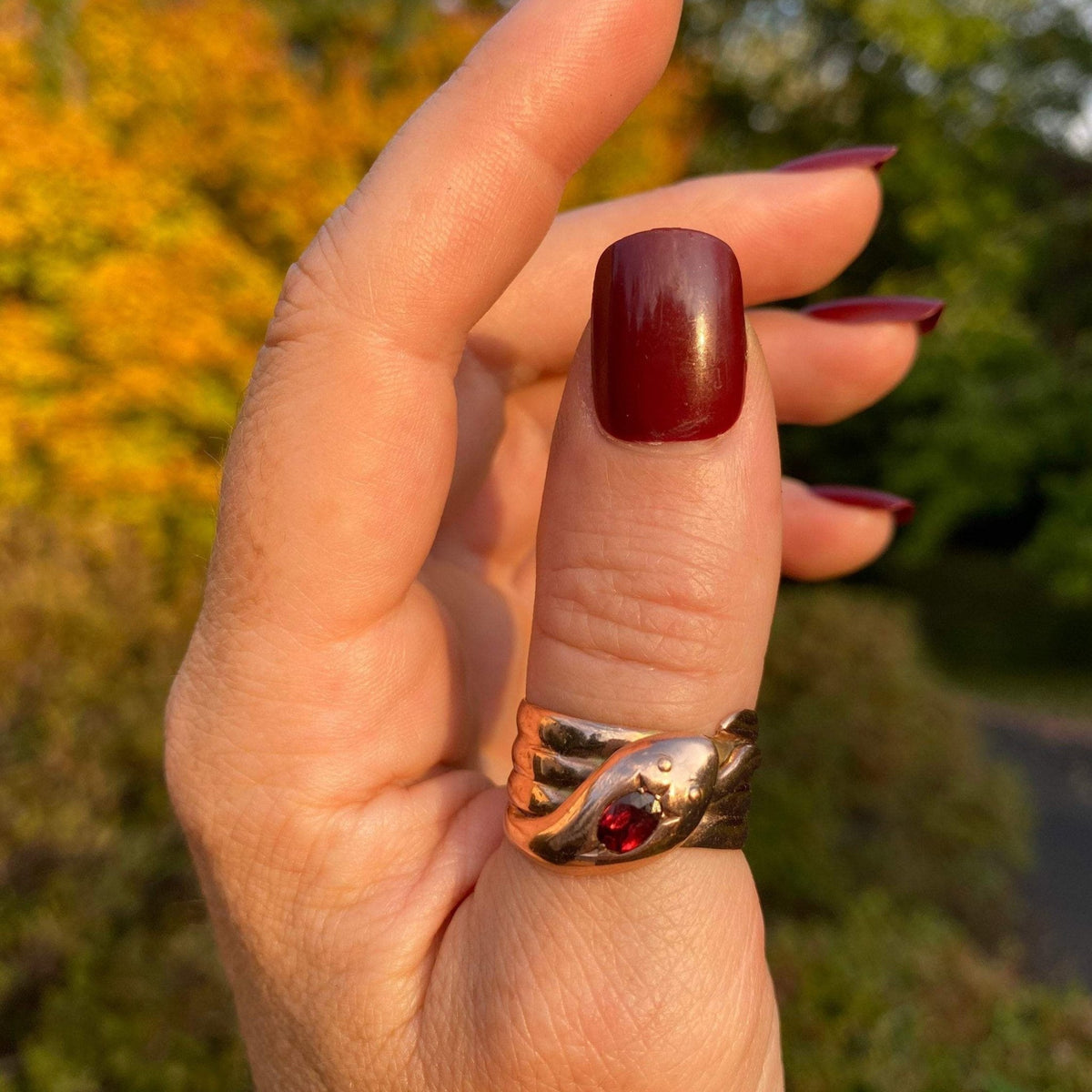 Vintage Snake Ring | Gold Snake Ring - Trademark Antiques