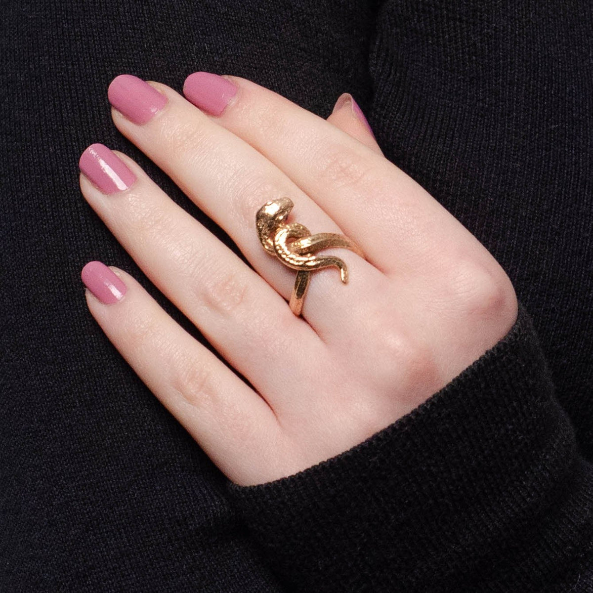 Vintage Snake Ring of 14k Gold - Trademark Antiques