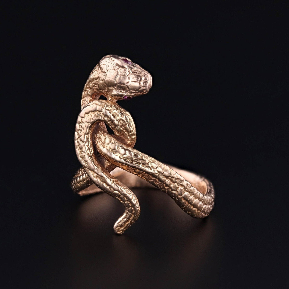 Vintage Snake Ring of 14k Gold - Trademark Antiques