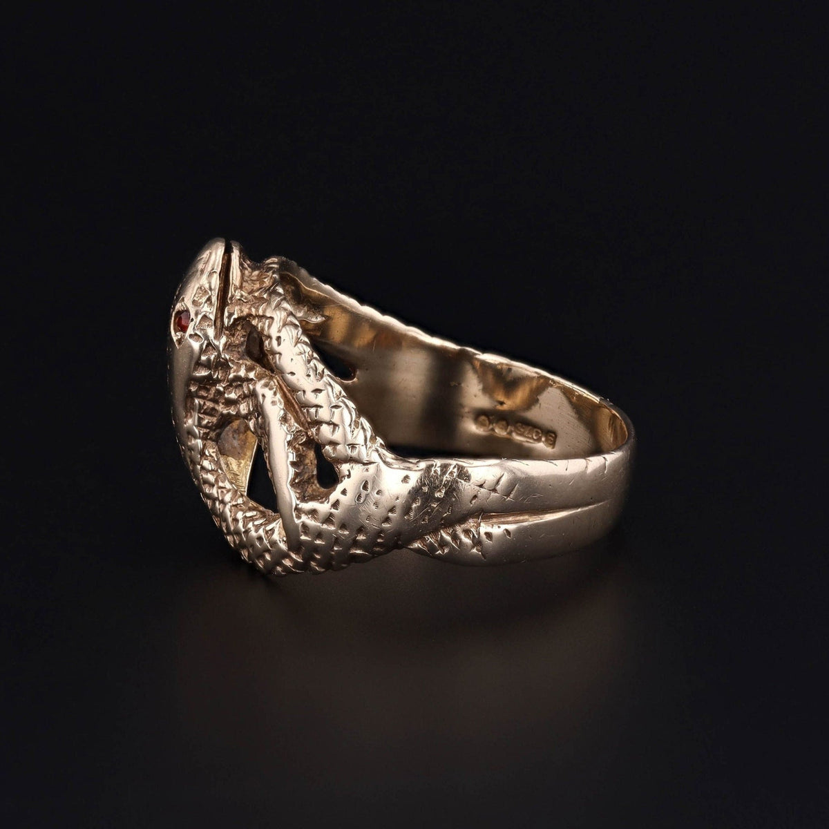 Vintage Snake Ring of 9ct Gold - Trademark Antiques