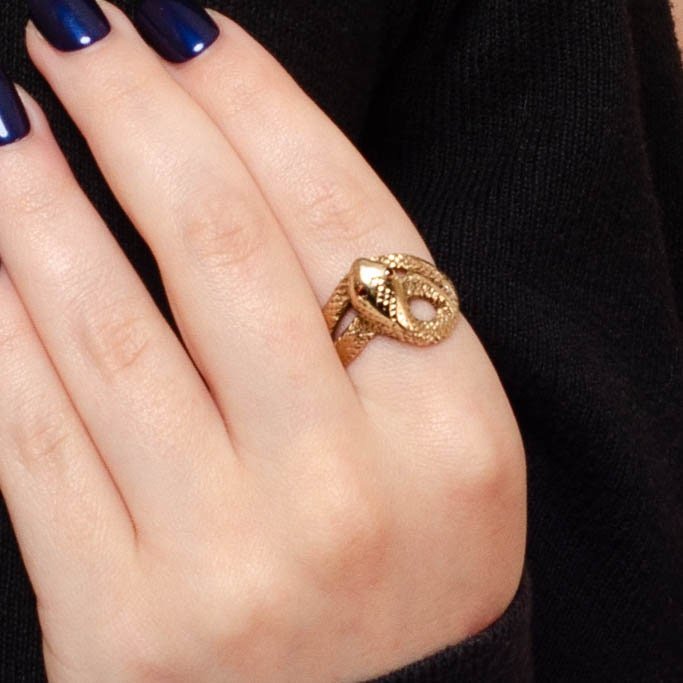 Vintage Snake Ring of 9ct Gold - Trademark Antiques