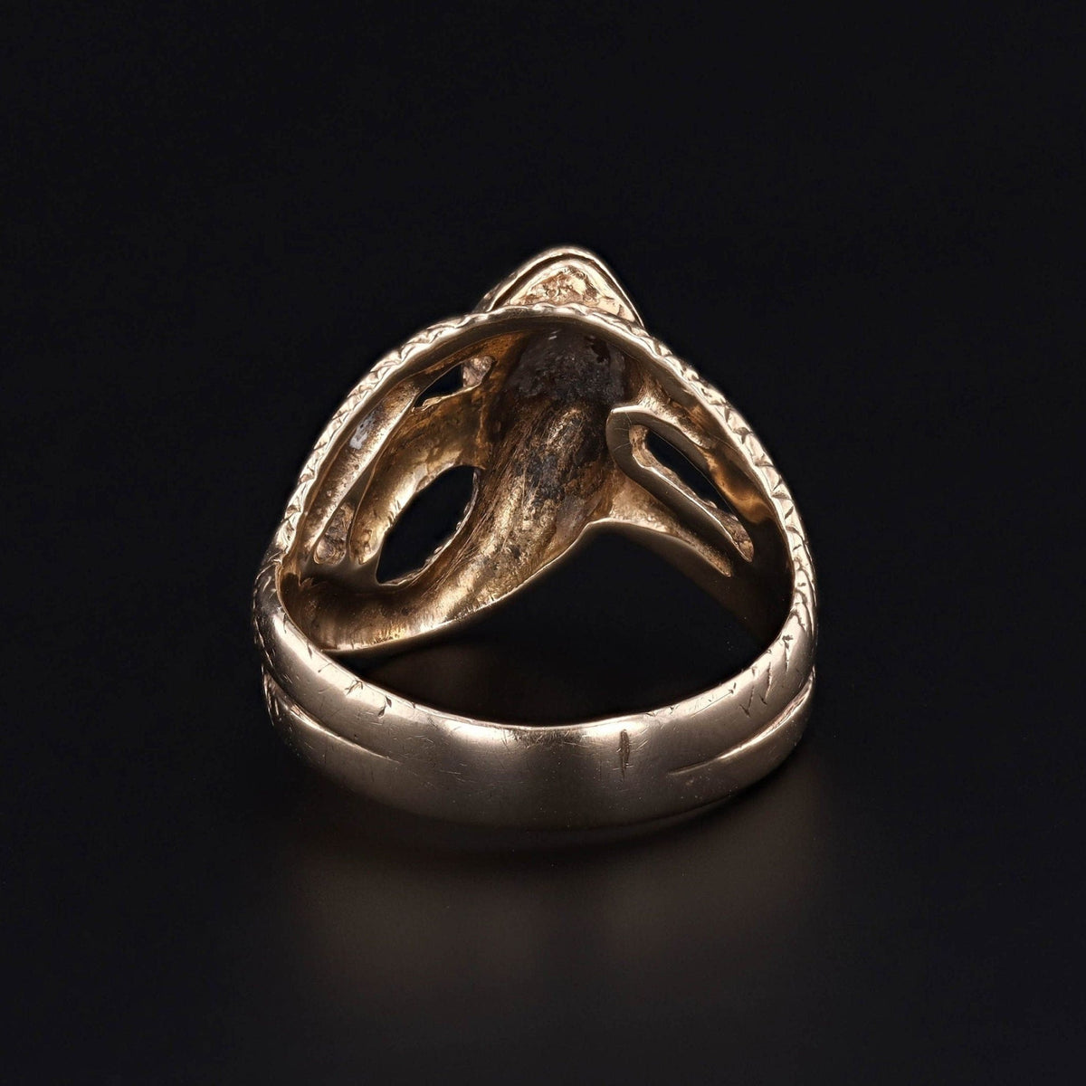 Vintage Snake Ring of 9ct Gold - Trademark Antiques