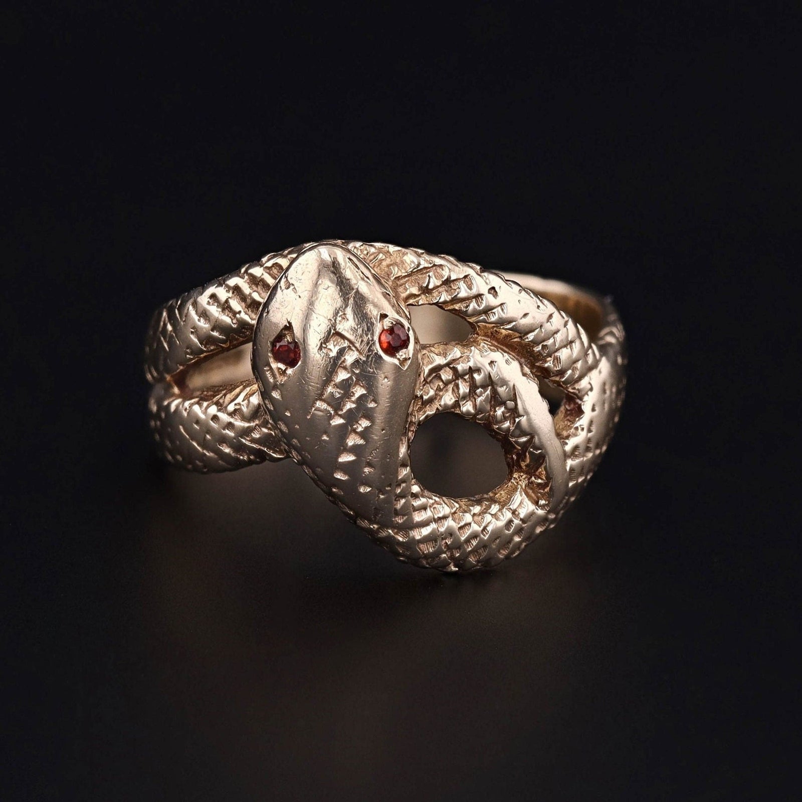 Vintage Snake Ring of 9ct Gold - Trademark Antiques