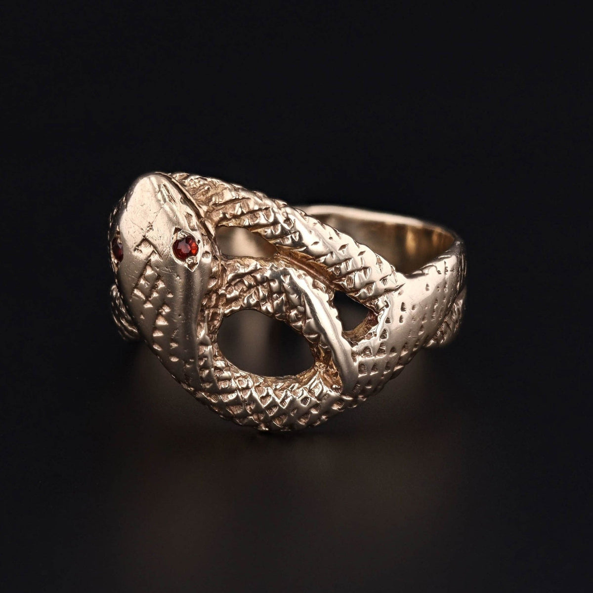Vintage Snake Ring of 9ct Gold - Trademark Antiques