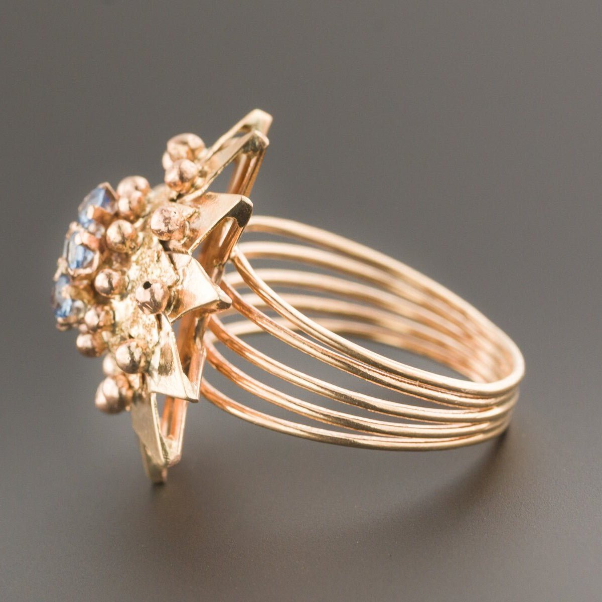 Vintage Star Ring | Blue Spinel Star Ring - Trademark Antiques