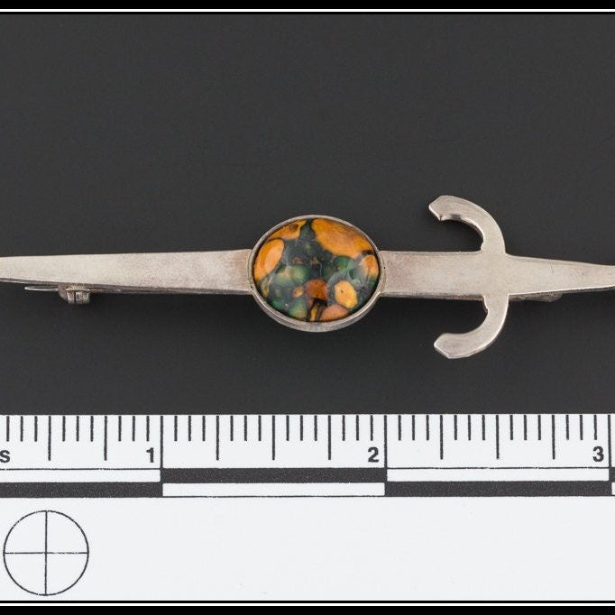 Vintage Sterling Silver Dagger Brooch | Vintage Silver Brooch - Trademark Antiques