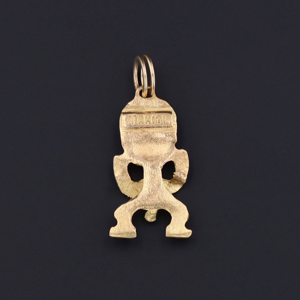 Vintage Tahitian Fertility God Pendant of 14k Gold - Trademark Antiques