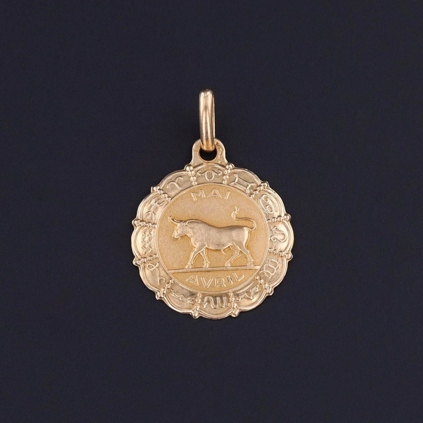 Vintage Taurus Charm of 18k Gold - Trademark Antiques
