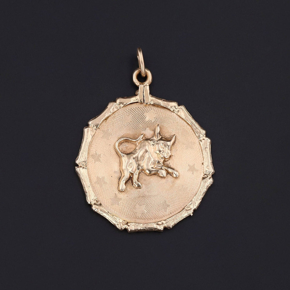 Vintage Taurus Pendant of 14k Gold - Trademark Antiques