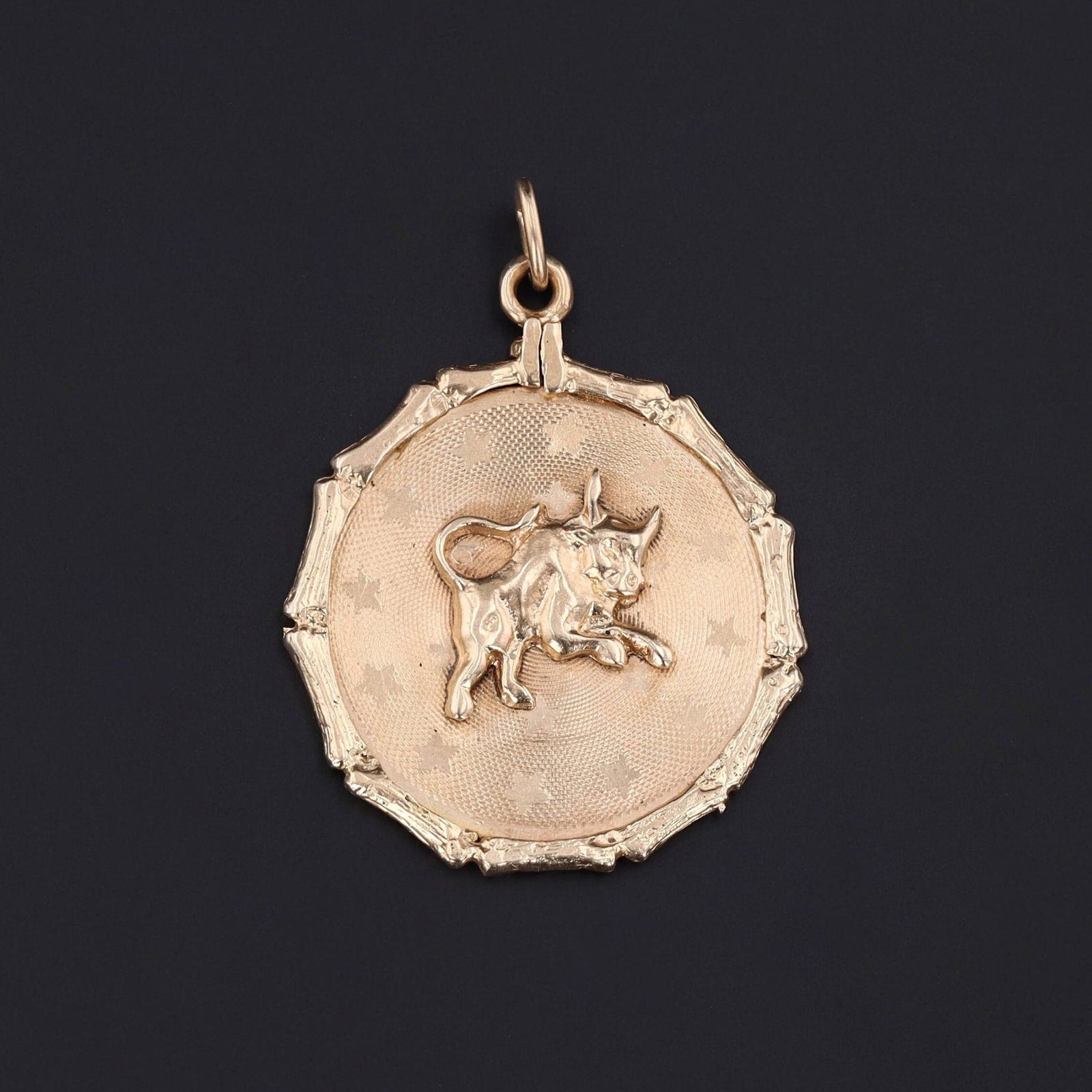 Vintage Taurus Pendant of 14k Gold - Trademark Antiques