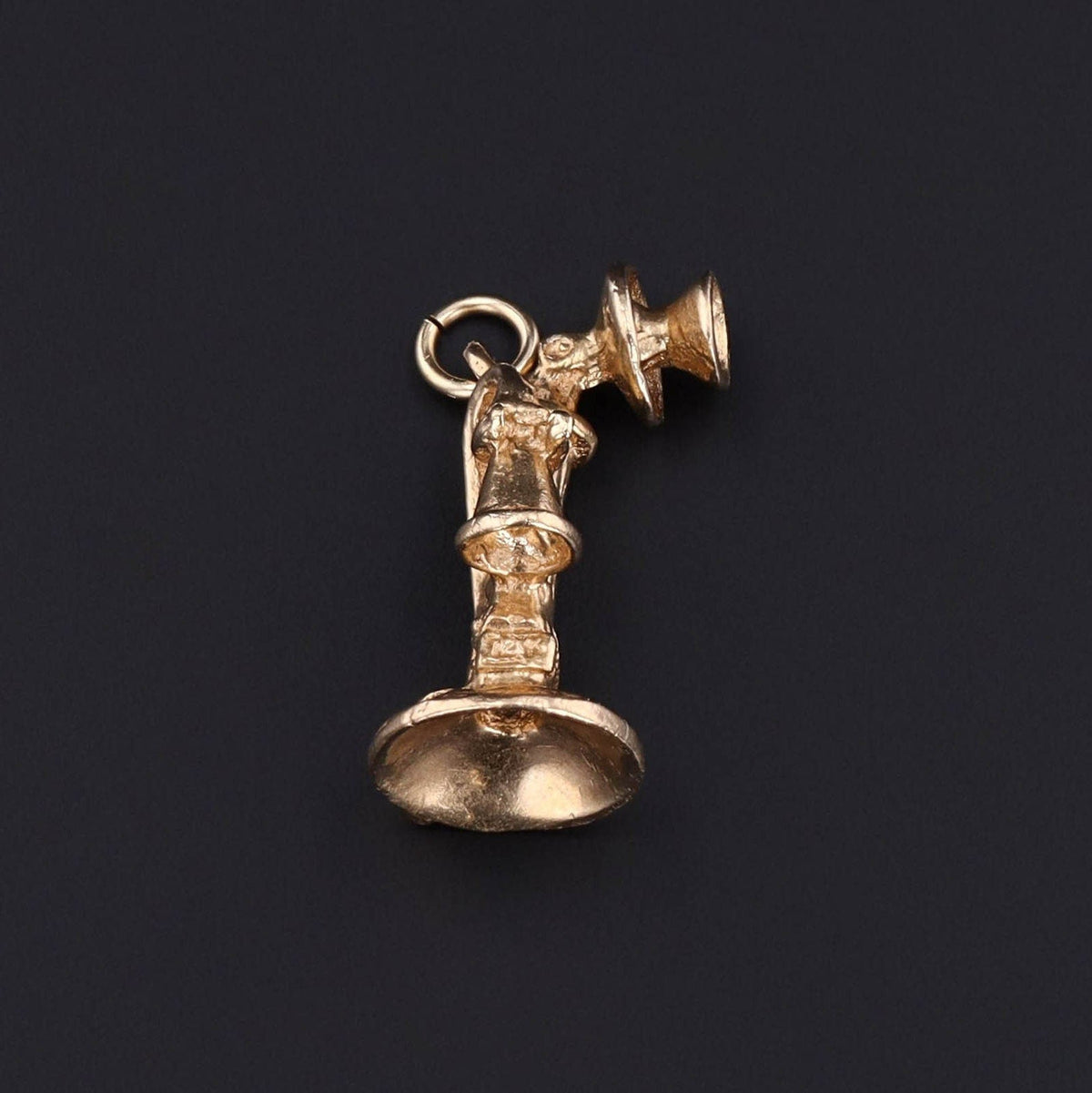 Vintage Telephone Charm of 14k Gold - Trademark Antiques
