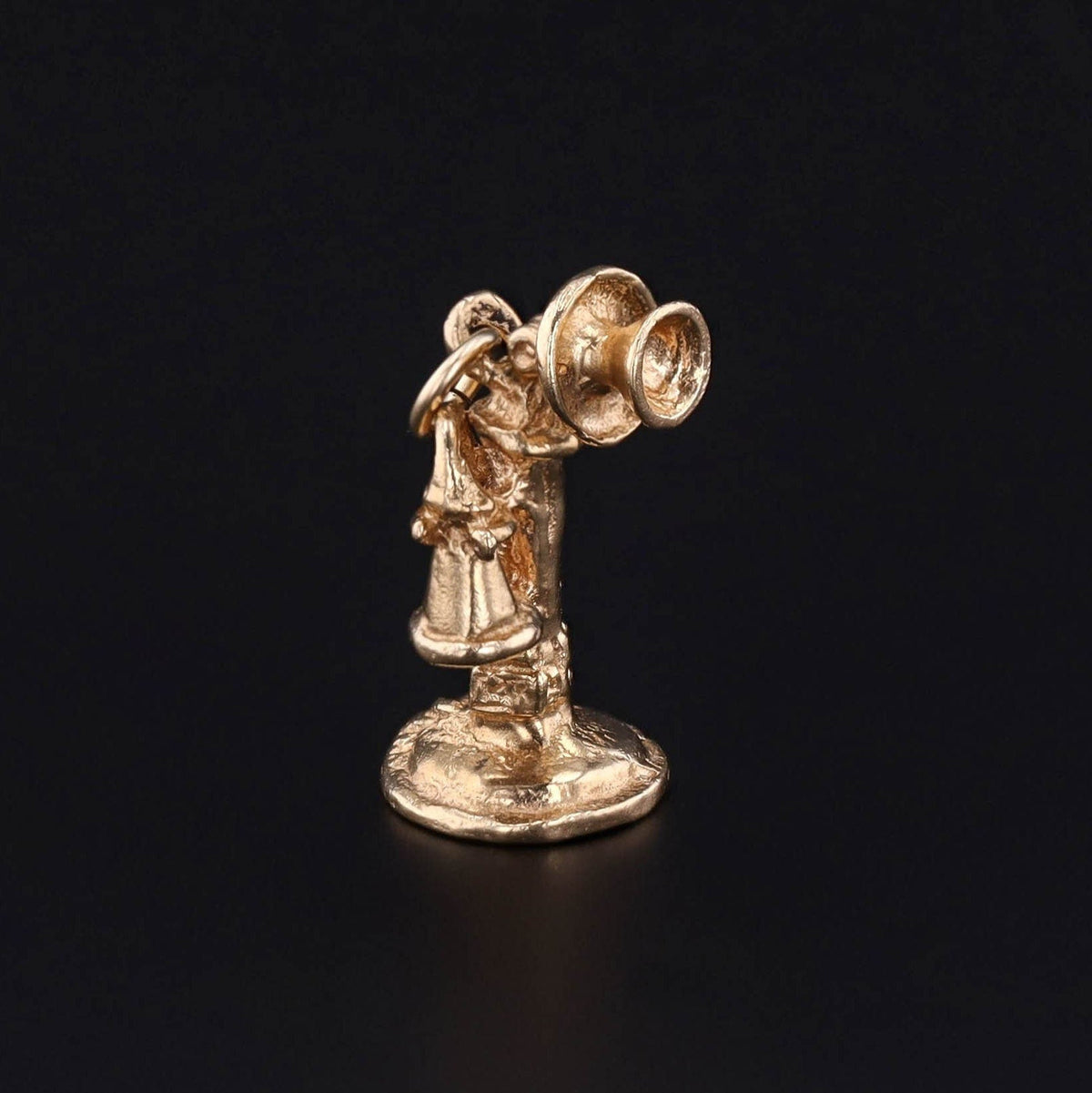 Vintage Telephone Charm of 14k Gold - Trademark Antiques