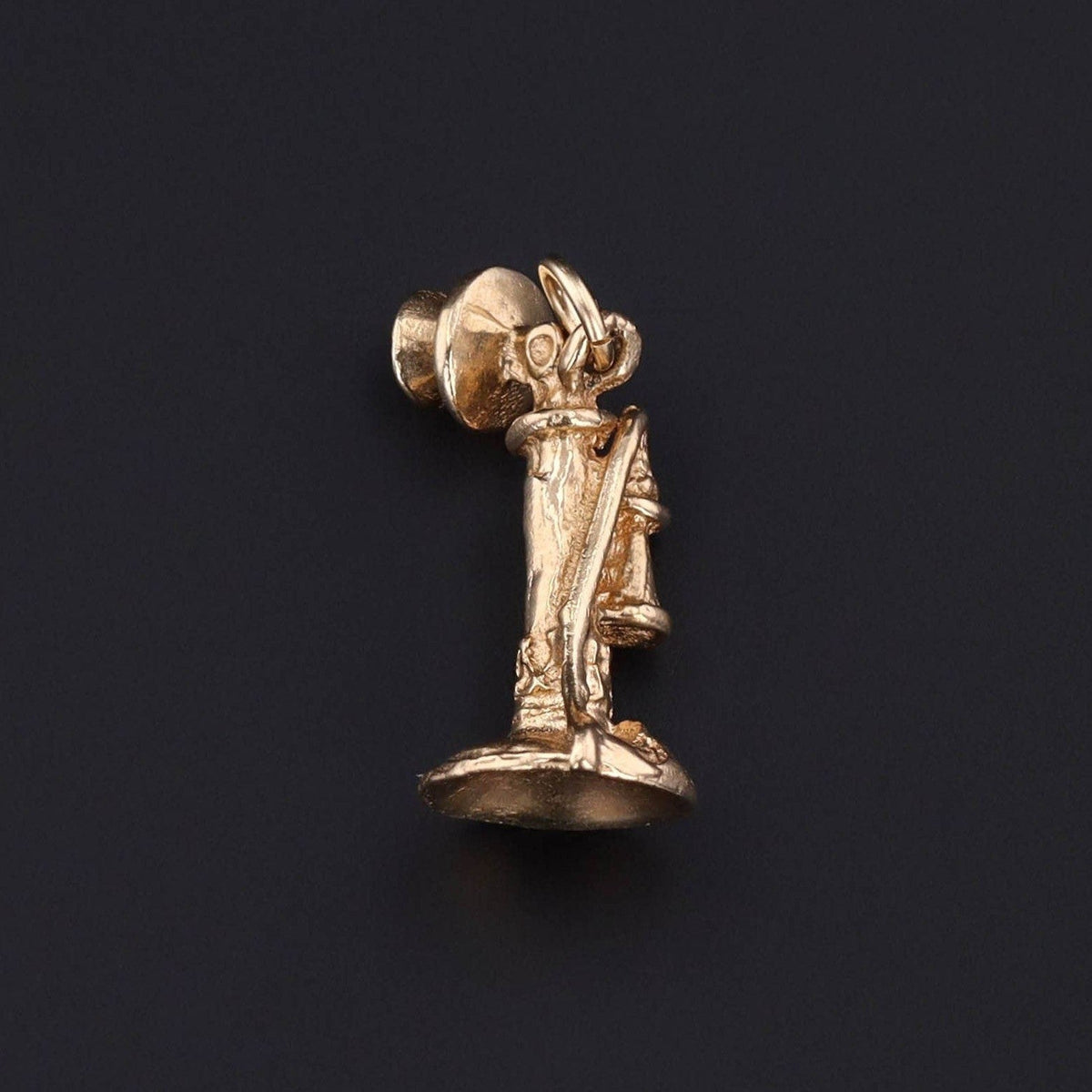 Vintage Telephone Charm of 14k Gold - Trademark Antiques