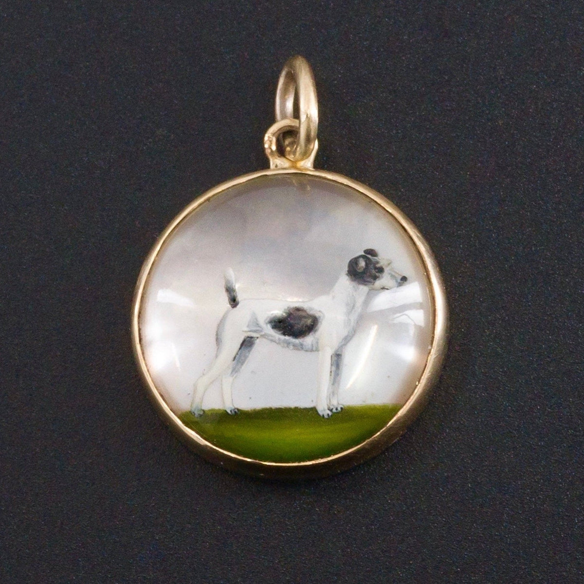 Vintage Terrier Dog Charm | Cufflink Conversion Charm - Trademark Antiques