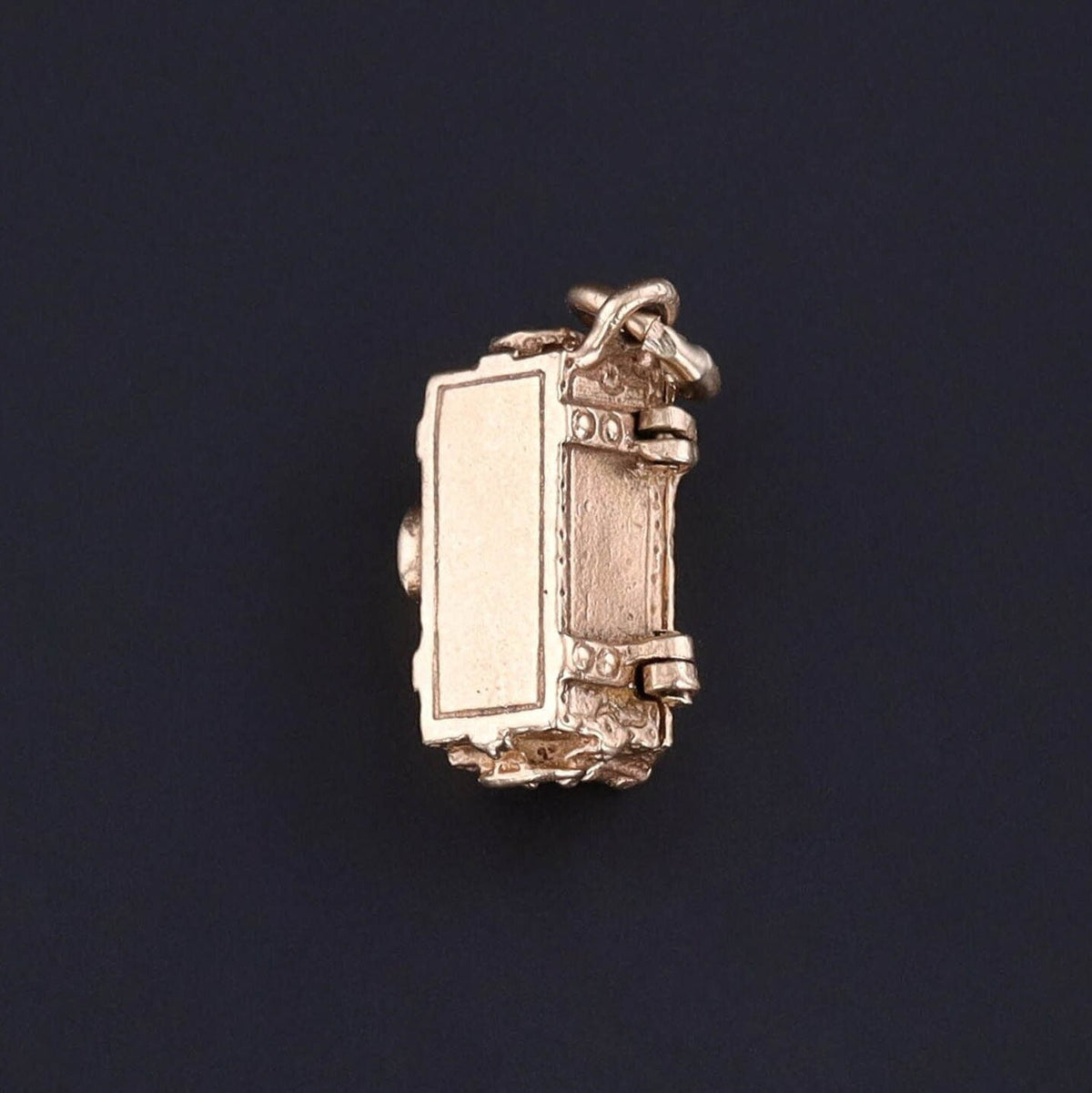 Vintage Treasure Chest Charm of 14k Gold - Trademark Antiques