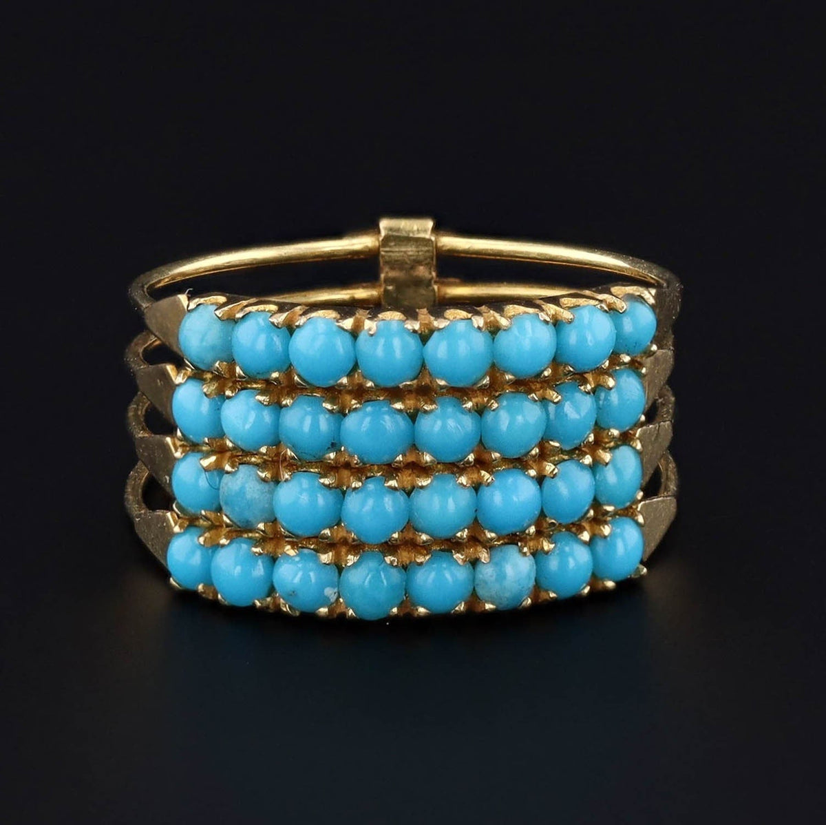 Vintage Turquoise Ring | Harem Ring - Trademark Antiques