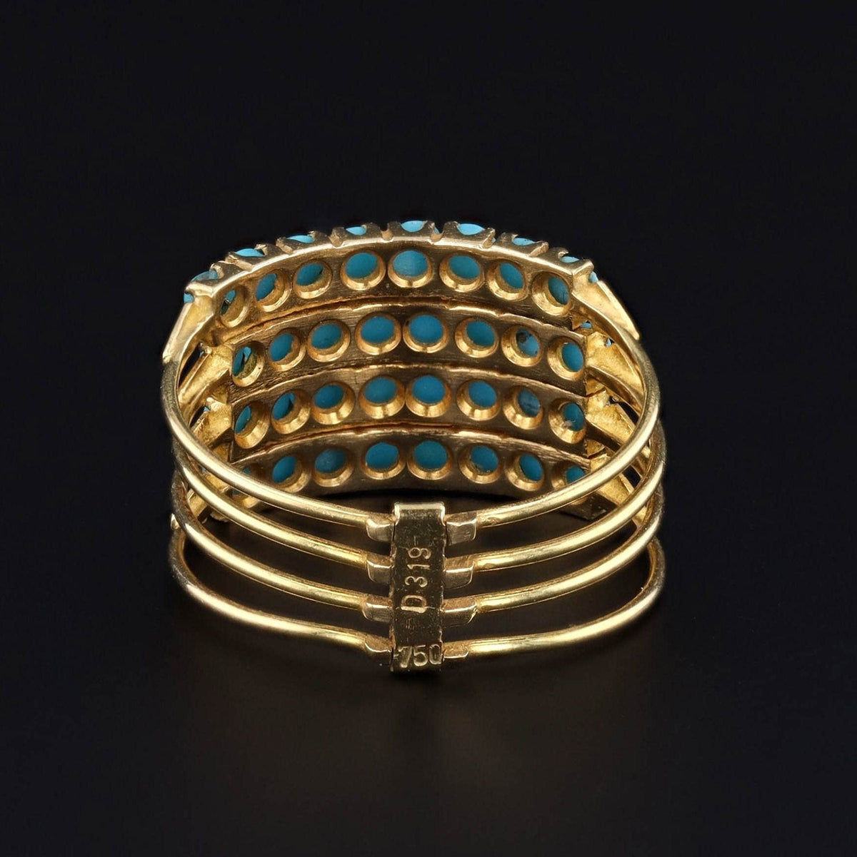 Vintage Turquoise Ring | Harem Ring - Trademark Antiques