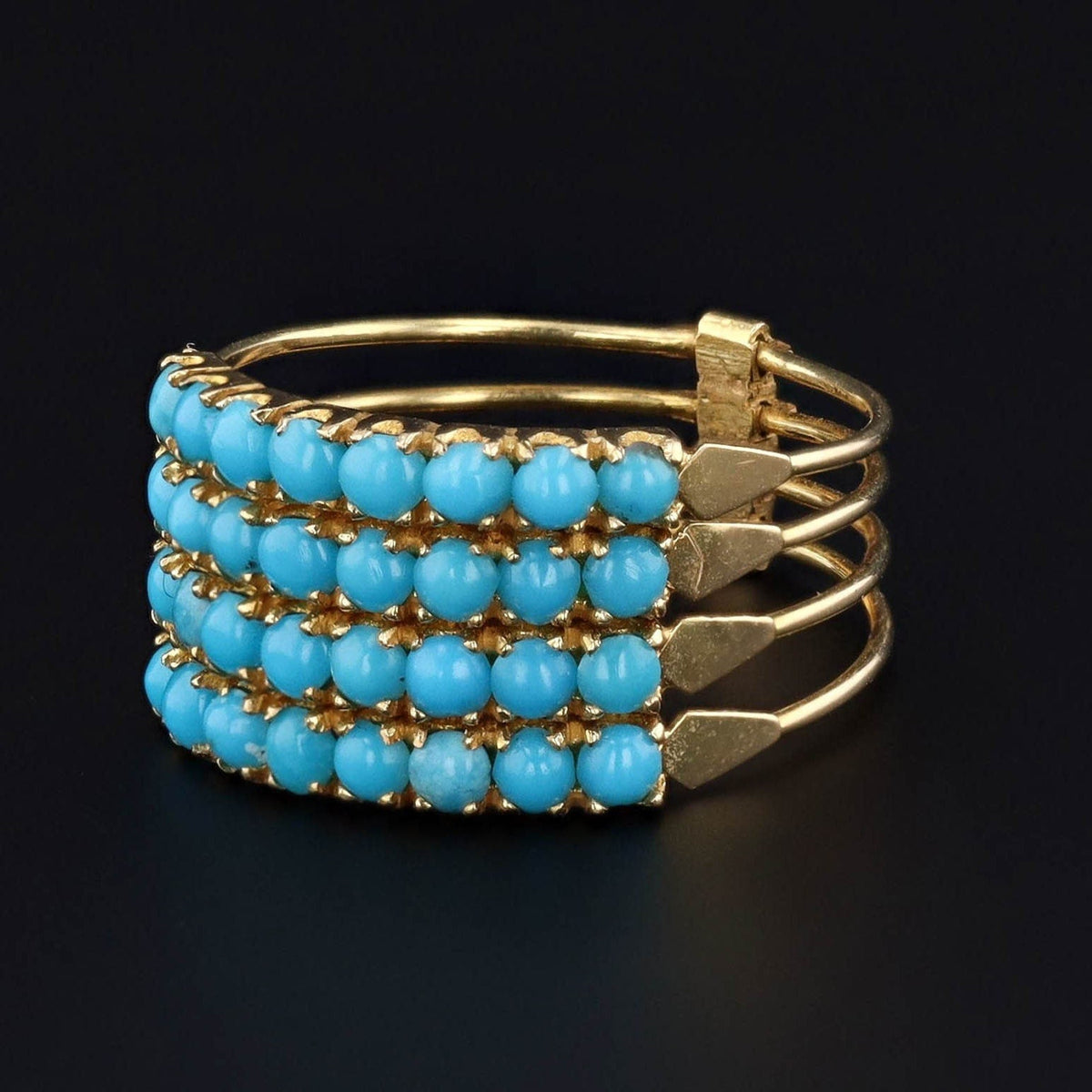 Vintage Turquoise Ring | Harem Ring - Trademark Antiques