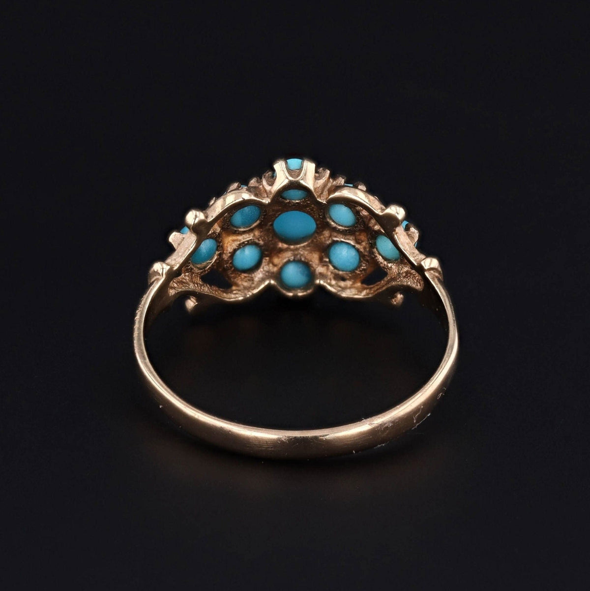 Vintage Turquoise Ring of 9ct Gold - Trademark Antiques