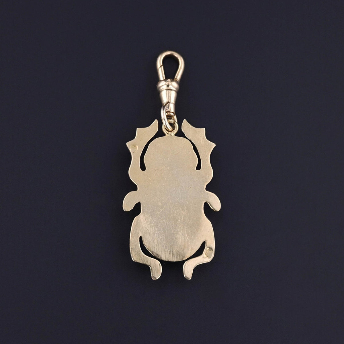 Vintage Turquoise Scarab Pendant of 18k Gold - Trademark Antiques