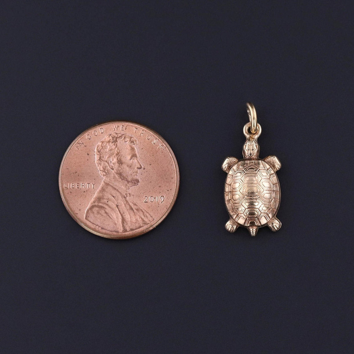 Vintage Turtle Charm of 12ct Gold - Trademark Antiques
