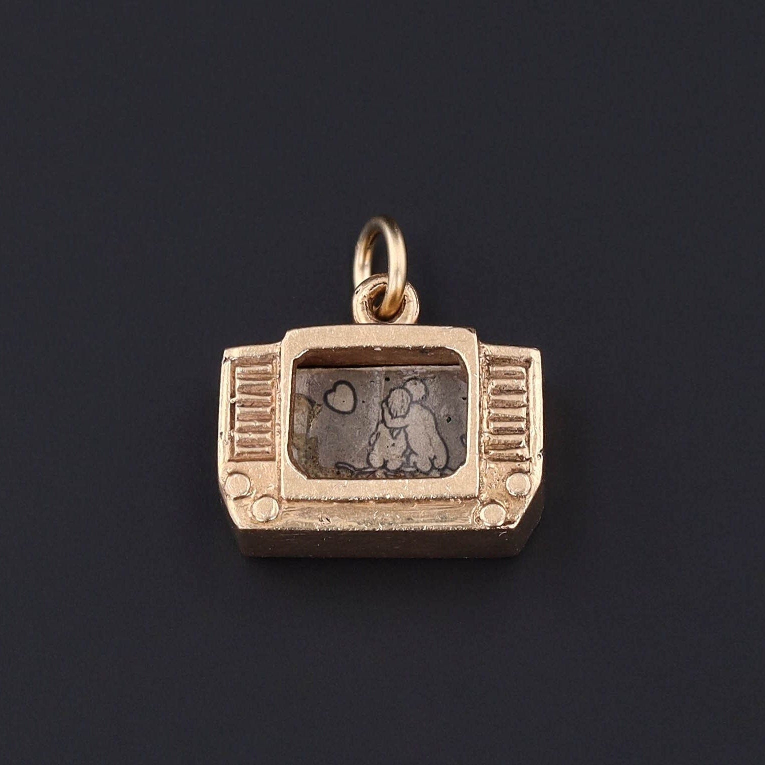 Vintage TV Charm of 14k Gold - Trademark Antiques