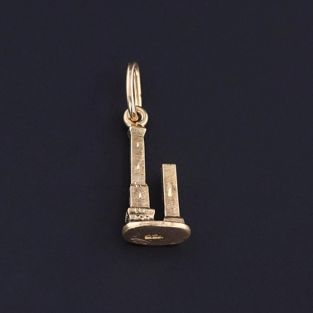 Vintage Two Towers Charm of 18k Gold - Trademark Antiques