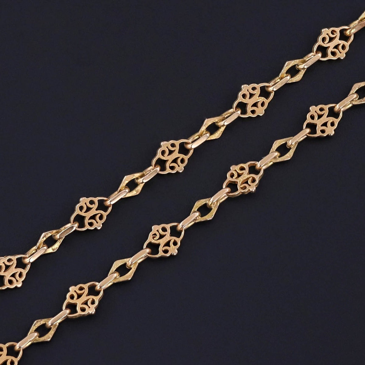 Vintage Watch Chain Necklace of 18k Gold - Trademark Antiques