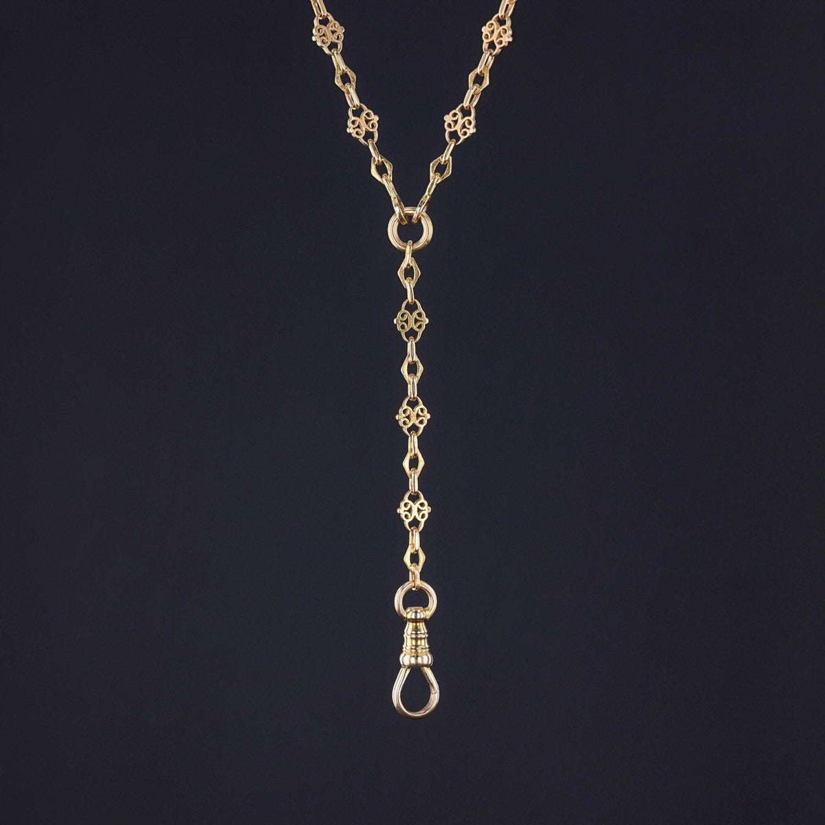 Vintage Watch Chain Necklace of 18k Gold - Trademark Antiques