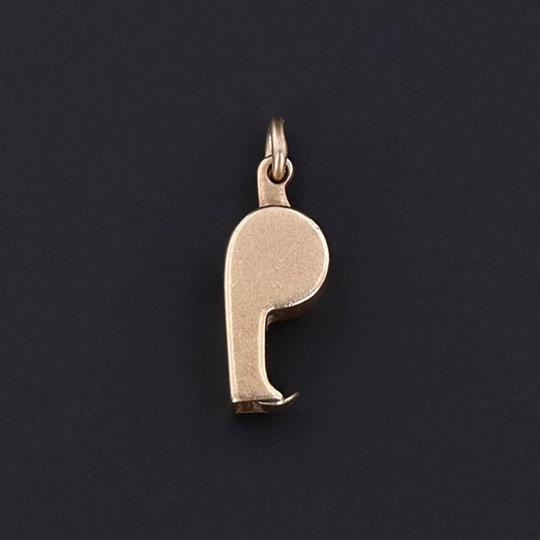 Vintage Whistle Charm of 14k Gold - Trademark Antiques