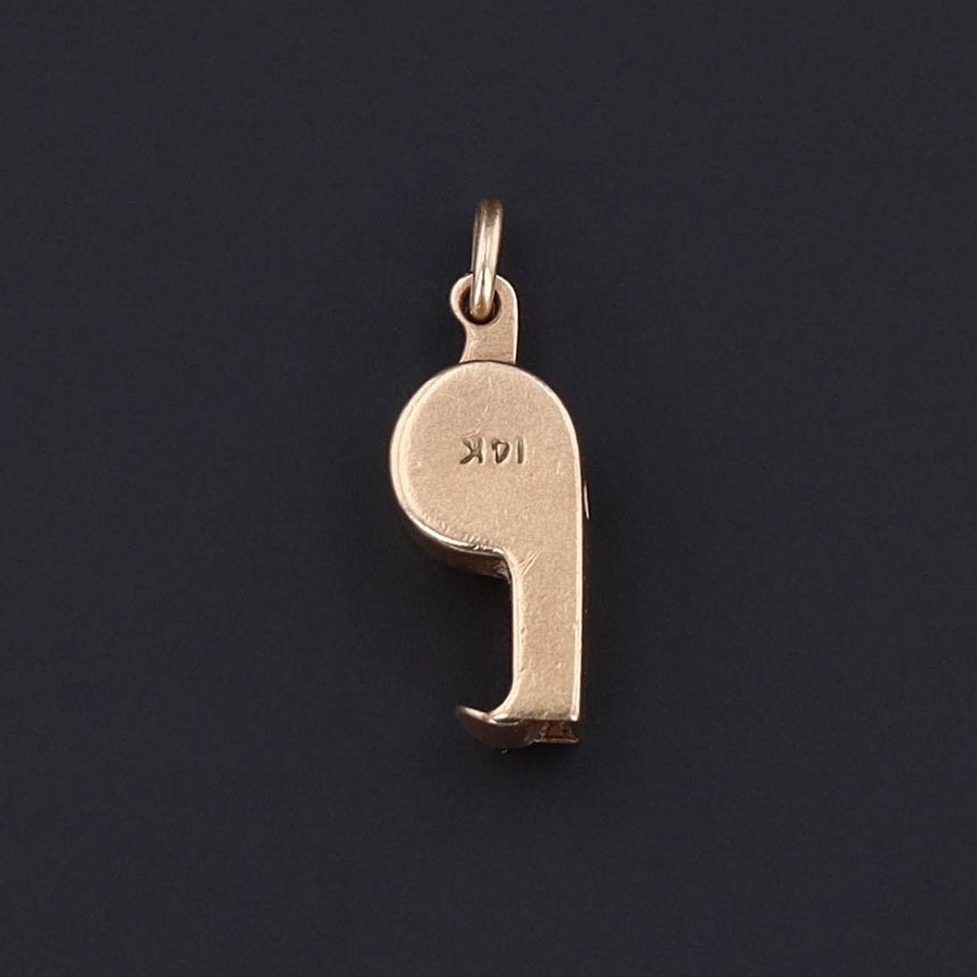 Vintage Whistle Charm of 14k Gold - Trademark Antiques