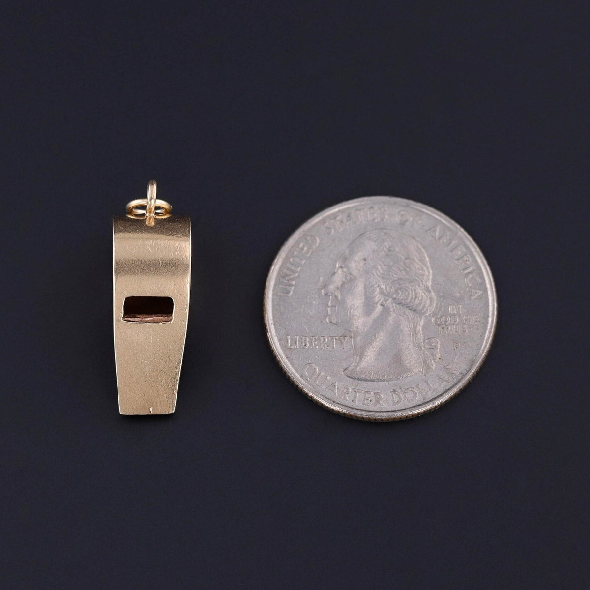 Vintage Whistle Charm of 14k Gold - Trademark Antiques