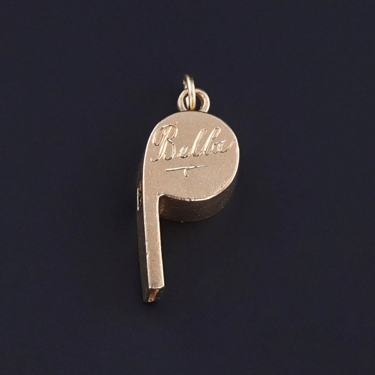 Vintage Whistle Charm of 14k Gold - Trademark Antiques