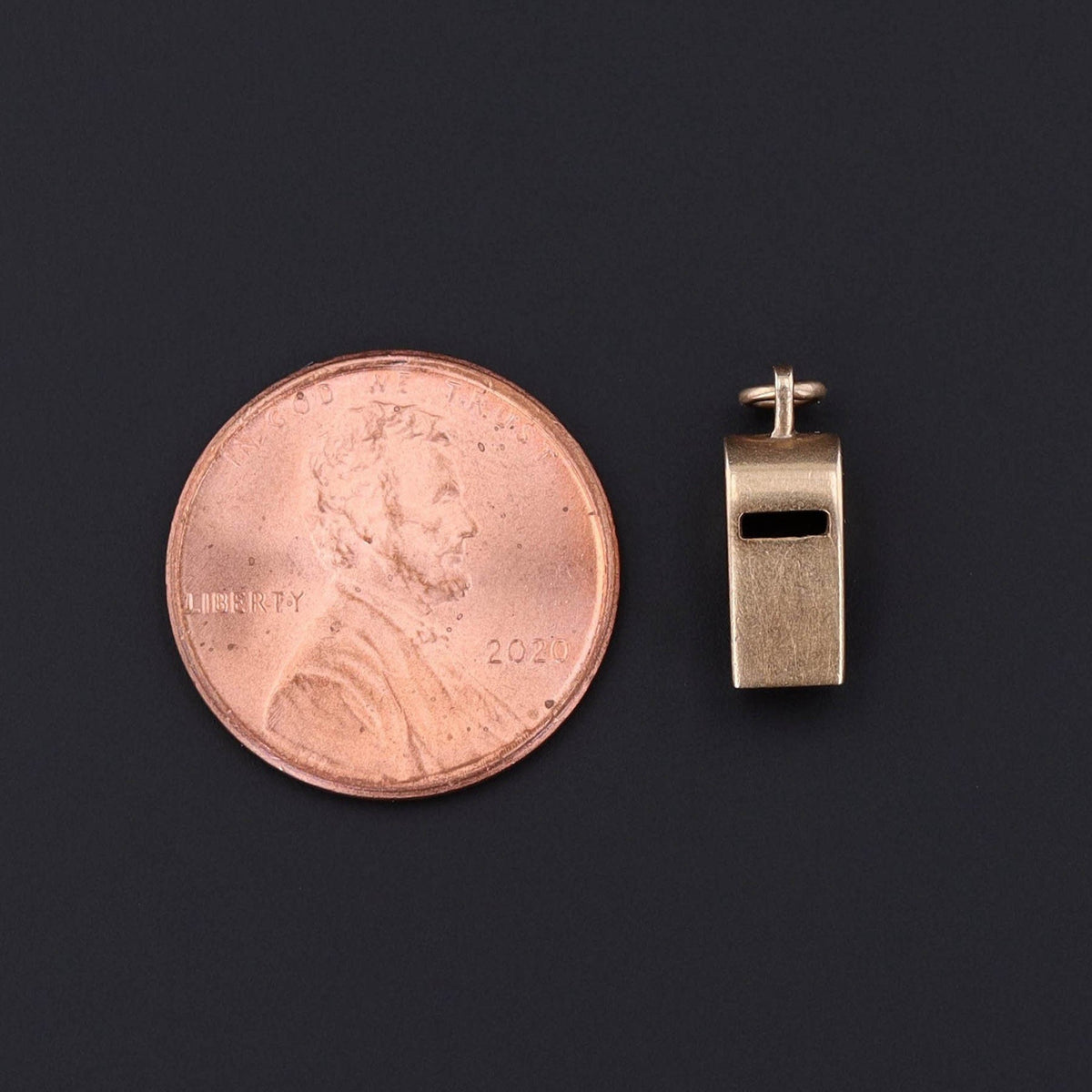 Vintage Whistle Charm of 14k Gold - Trademark Antiques