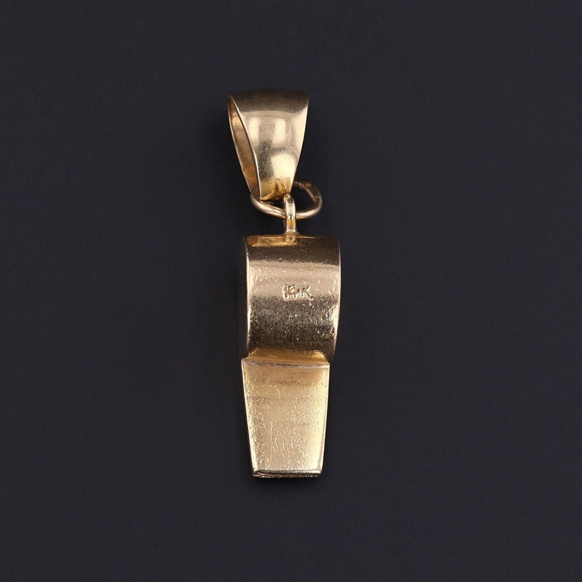 Vintage Whistle Pendant of 14k Gold - Trademark Antiques