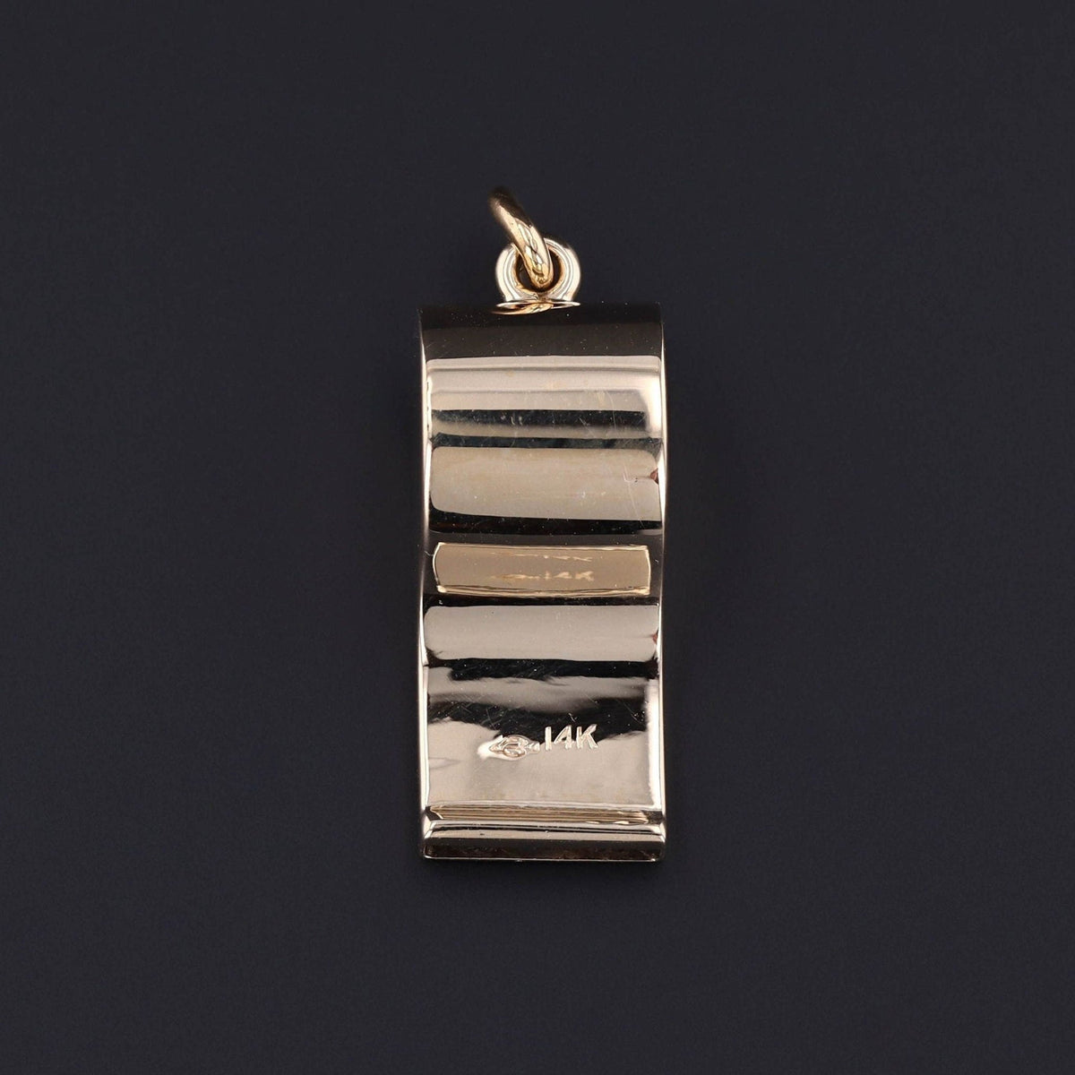 Vintage Whistle Pendant of 14k Gold - Trademark Antiques