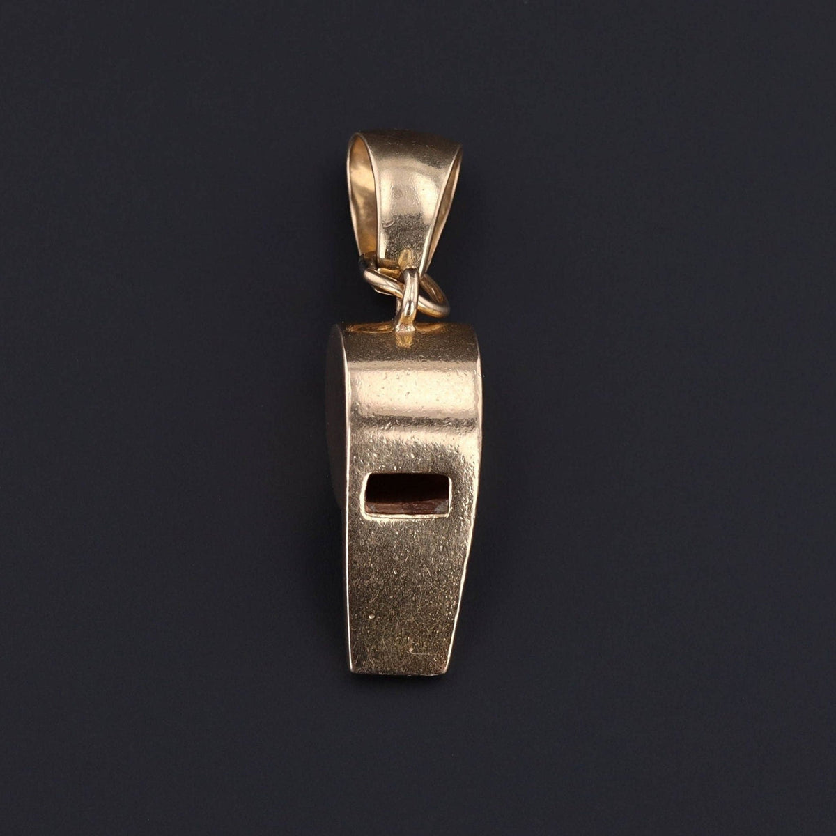 Vintage Whistle Pendant of 14k Gold - Trademark Antiques