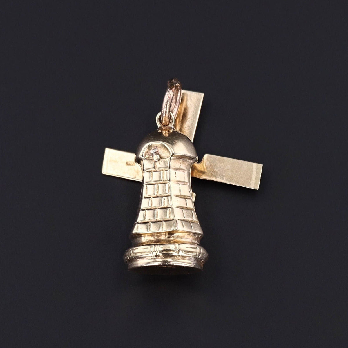 Vintage Windmill Charm of 14k Gold - Trademark Antiques