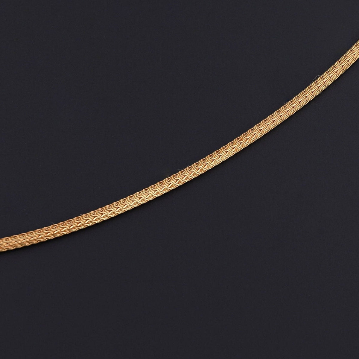 Vintage Woven Gold Chain Necklace of 14k Gold - Trademark Antiques