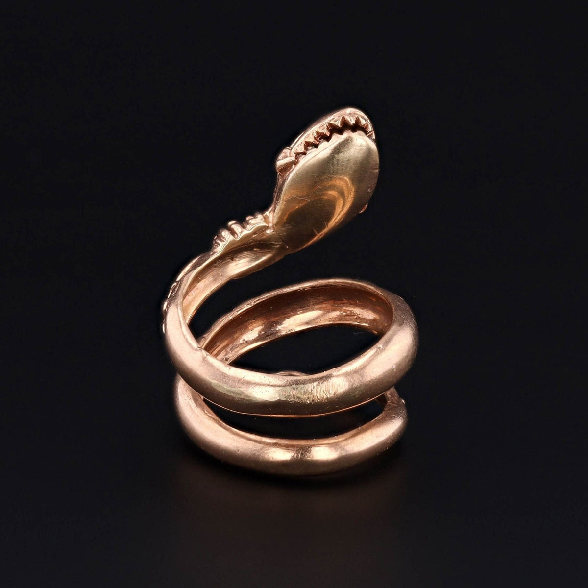 Vintage Wrap Around Snake Ring of 18k Gold - Trademark Antiques