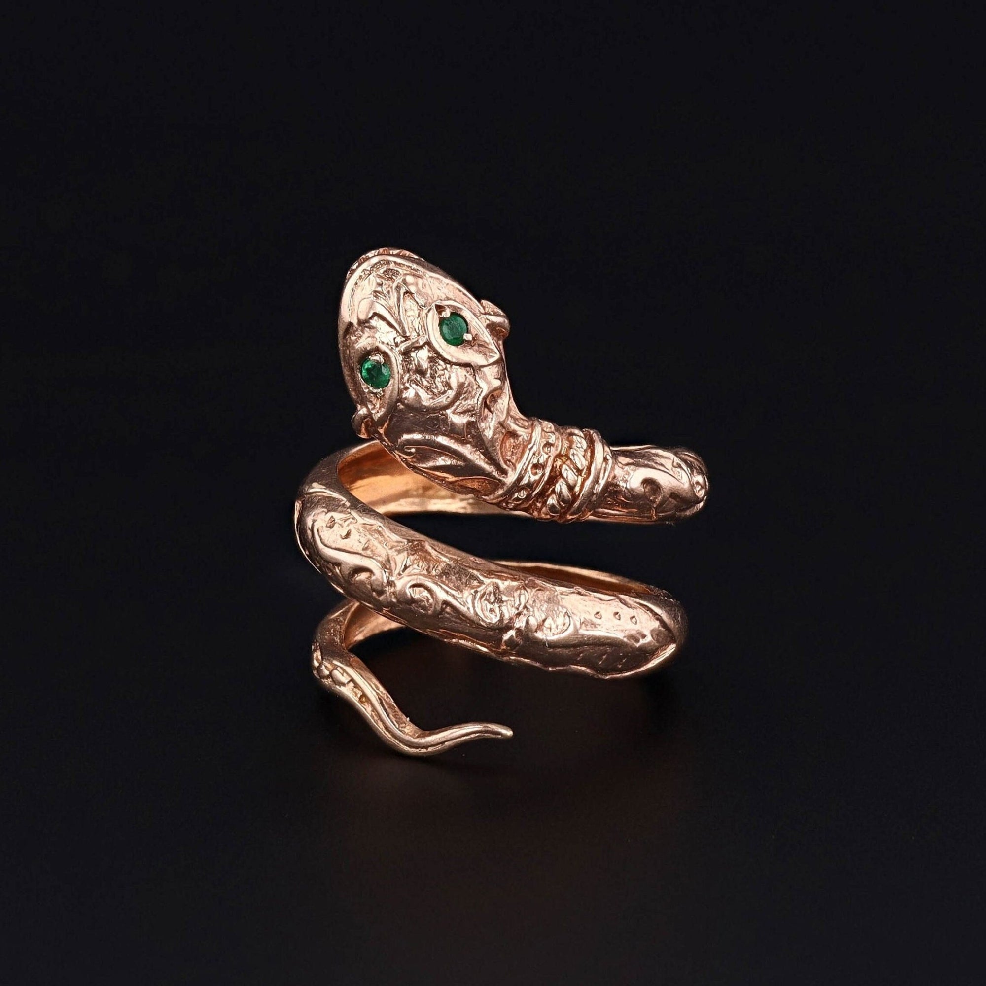 Vintage Wrap Around Snake Ring of 18k Gold - Trademark Antiques