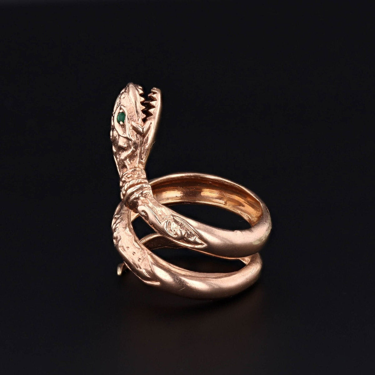 Vintage Wrap Around Snake Ring of 18k Gold - Trademark Antiques