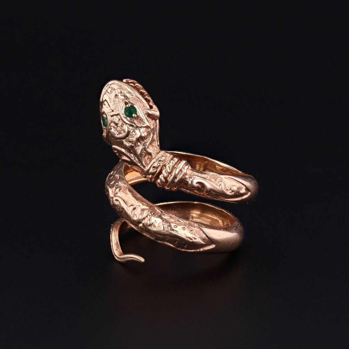 Vintage Wrap Around Snake Ring of 18k Gold - Trademark Antiques