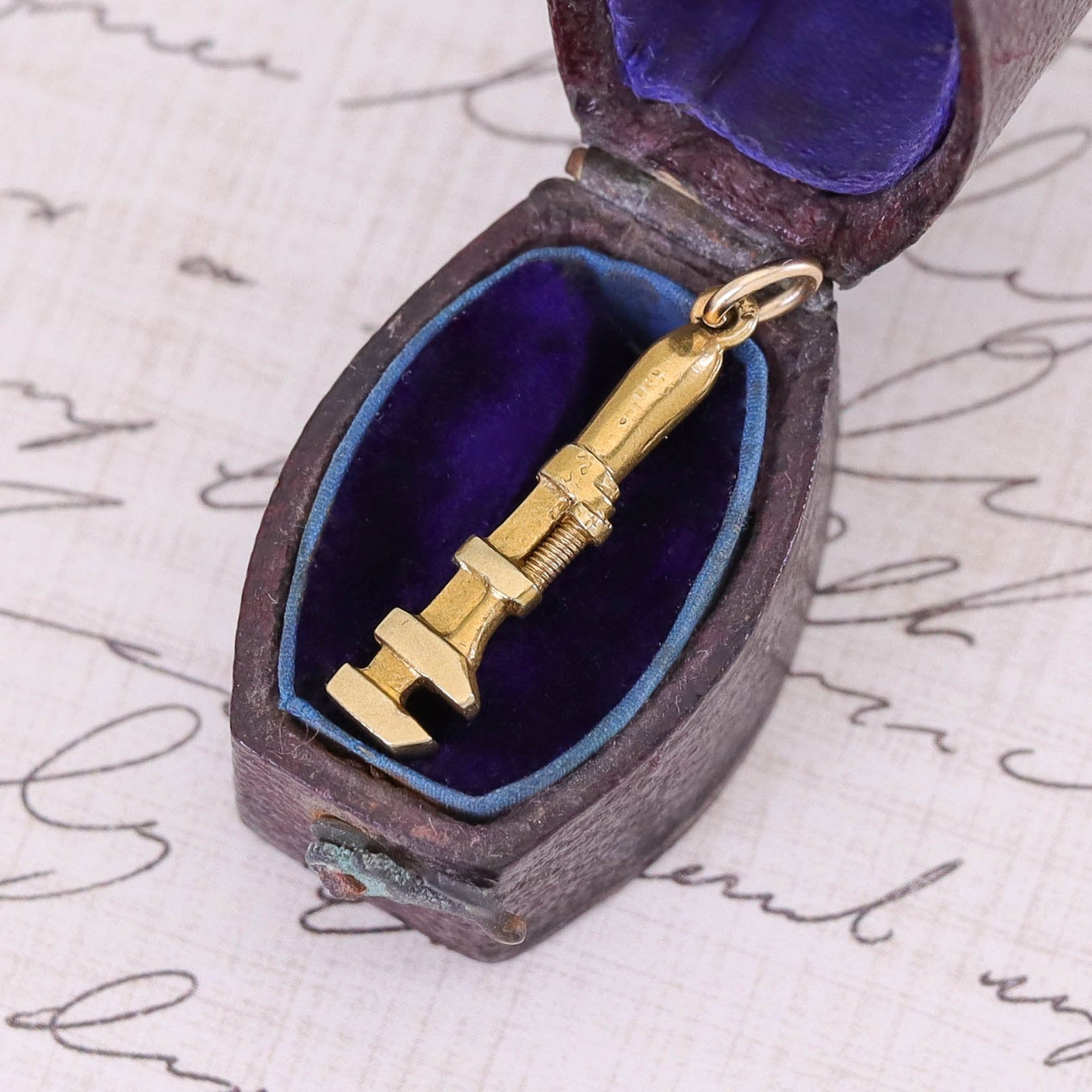 Vintage Wrench Charm of 14k Gold - Trademark Antiques